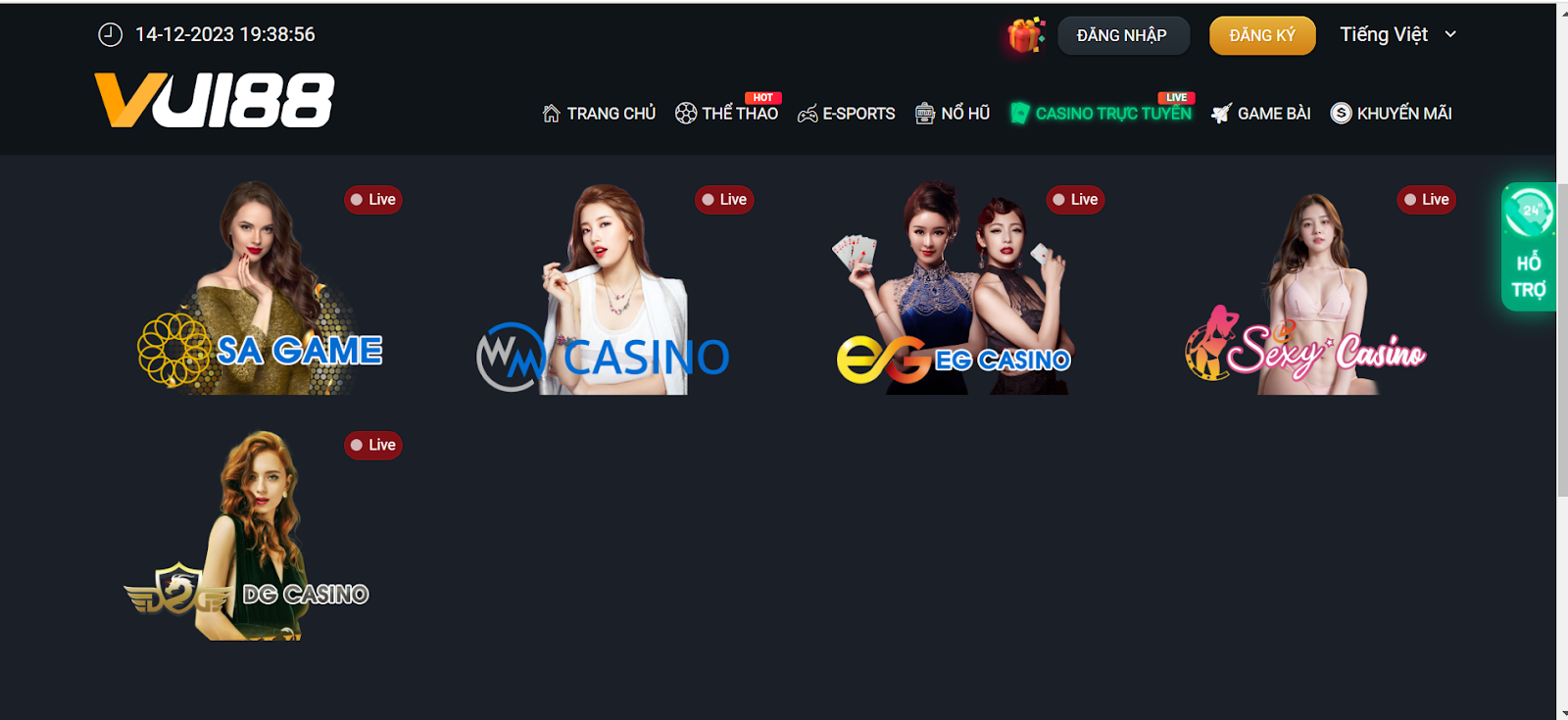 Thế giới game Vui88 đa dạng